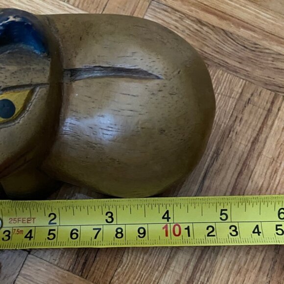 Handcrated hand carved Hand painted vintage Wooden Cat Kitty Figurine - Picture 11 of 13